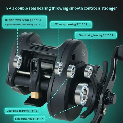 Baitcasting Fishing Reel, DC Baitcaster with Smart Brake – image 7