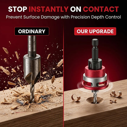 Countersink Drill Bit Set with Depth Stop, Woodworking Drill Bit for Screws – image 9