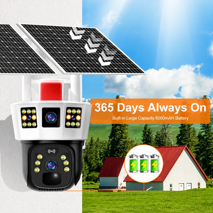 Wireless Security Camera Outdoor, Solar Security Camera with 2K Night Vision
