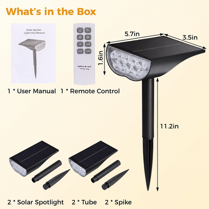 Solar Spotlights Outdoor, Color Changing Solar Lights Outdoor with Remote – image 9