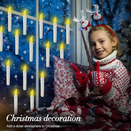 24 Pcs Flameless LED Candles for Halloween and Christmas Decorations, Floating Candles with Wand Remote – image 5