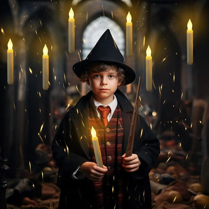 Floating Candles with Wand Remote, 24 Pcs Flameless LED Candles for Halloween and Christmas Decorations – image 4