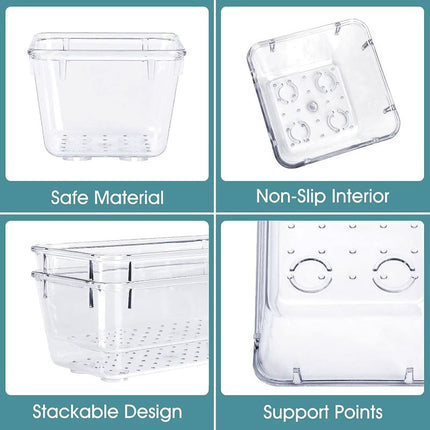 Clear Drawer Organizers, Transparent Drawer Organizer Storage Set, Stackable Organizer Bins for Home Organization – image 5