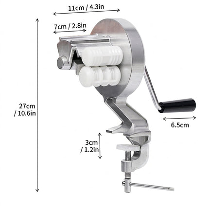 Cavatelli Pasta Maker, Hand Crank Pasta Machine with Table Clamp – image 12