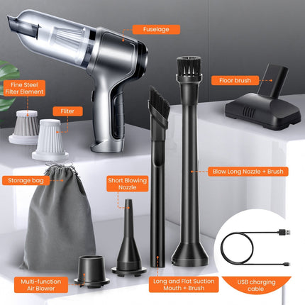 Mini Handheld Cordless Vacuum Cleaner, Car Vacuum with 4 Attachments