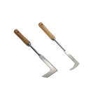 Crack Weeder Tool, Hand Weeder with Beech Wood Handle, Stainless Steel Weed Removal Tool for Sidewalk Cracks