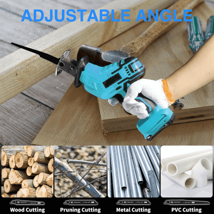Cordless Reciprocating Saw with 2 Batteries, Compact Demolition Saw for Metal