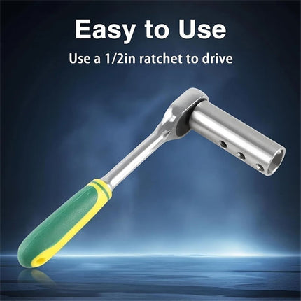 Trailer Jack Drill Socket Adapter, Stainless Steel Trailer Jack Drill Adapter 1/2 Inch Drive – image 4