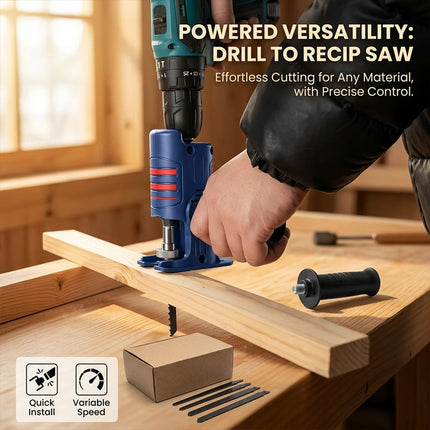 Drill Reciprocating Saw Adapter Converter with Reciprocating Saw Blades, Drill Attachment for Wood and Metal – image 4