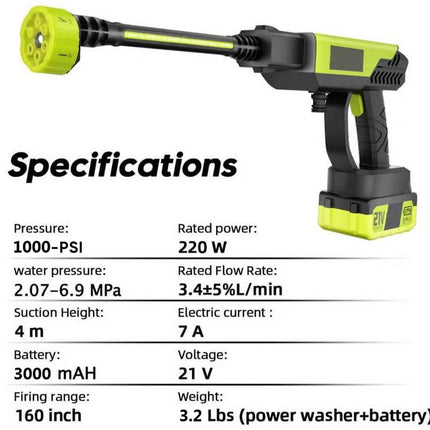 Cordless Pressure Washer, Portable Power Washer Gun with Battery – image 4