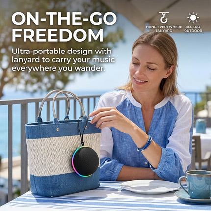 Magnetic Bluetooth Speaker with Phone Stand, Portable Speaker for Indoor and Outdoor