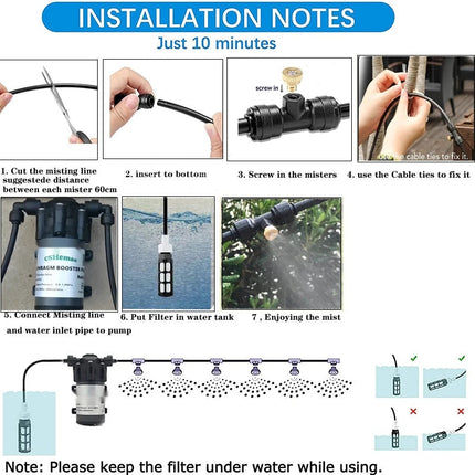 DIY Misting System with Brass Misting Nozzles, Misting System for Patio and Outdoor Cooling – image 4