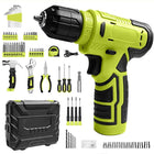 Cordless Drill Set, 126 Piece Home Tool Kit with Keyless Chuck Drill, Household Tool Kit for Home Repair and DIY