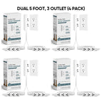 Dual 5 foot / 4 Pcs