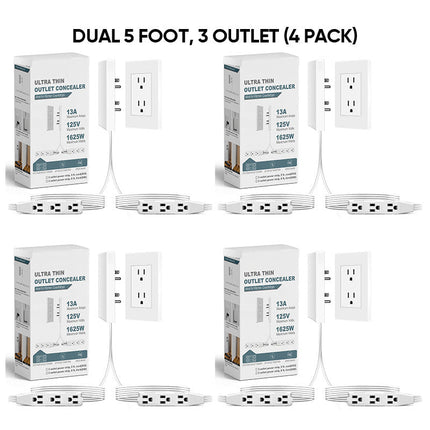 Ultra Thin Outlet Concealer, Wall Outlet Extender to Hide Cords and Plugs – image 20
