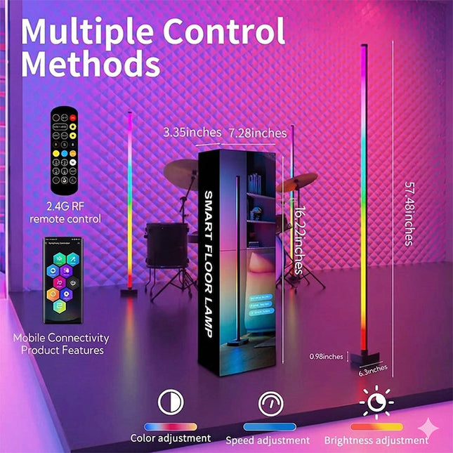 RGB Corner Floor Lamp with Remote, LED Floor Lamp with Music Sync, Smart Standing Lamp for Gaming Room_01