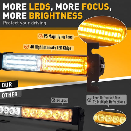 Emergency Light Bar for Windshield, Truck Strobe Light with 18 Modes – image 6