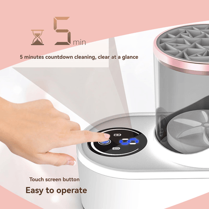 Electric Makeup Brush Cleaner Machine with Dryer, Makeup Brush Holder for Vanity Accessories – image 7