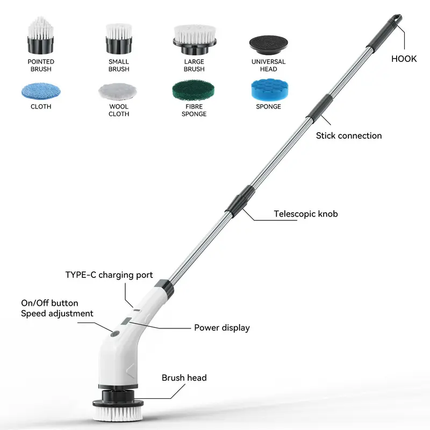 Electric Spin Scrubber, Spin Brush with Interchangeable Heads – image 5