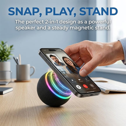 Magnetic Bluetooth Speaker with Phone Stand, Mini Wireless Speaker with 5W Bass – image 11
