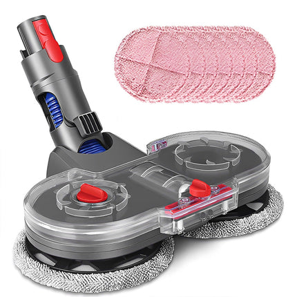 Vacuum Mop Attachment for Hard Floors with 6 Washable Pads, Electric Spinning Mop Head for Dyson V6 V7 V8 V10 V11
