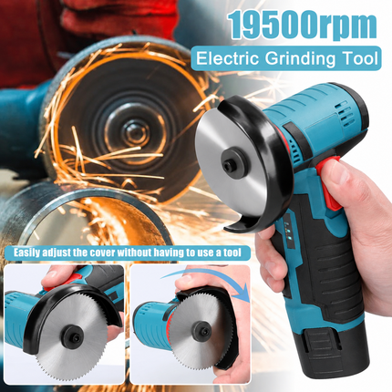 Cordless Angle Grinder with 2 Batteries, Brushless Grinding Tool for Polishing
