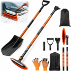 Car Snow Brush with Ice Scraper, 42 Inch Extendable Snow Brush for Truck, Snow Shovel for Car Window and Windshield