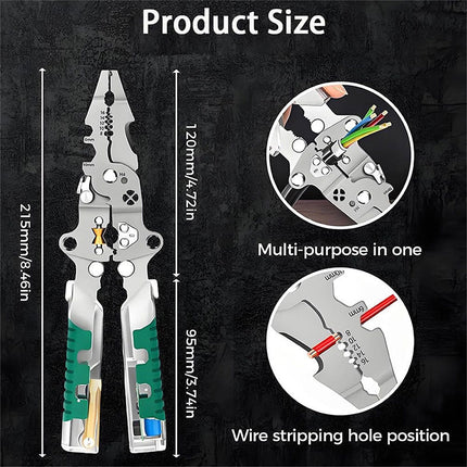 Electrician Pliers 20 in 1, Foldable Multitool Pliers with Wire Stripper – image 5