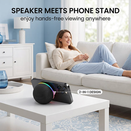 Magnetic Bluetooth Speaker with Phone Stand, Portable Speaker for Indoor and Outdoor – image 4