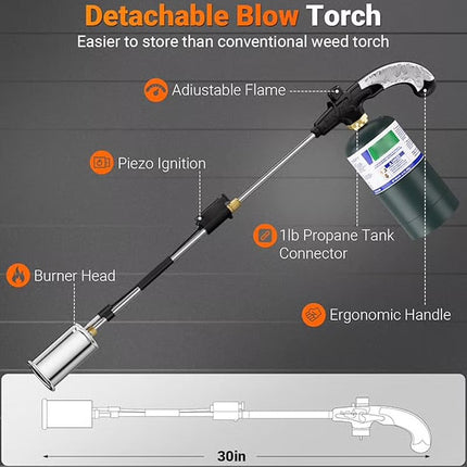 Propane Torch Weed Burner, Propane Weed Torch for Driveway and Garden – image 5