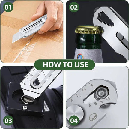 Utility Knife 6 in 1, Multitool Carpet Knife with Snap Off Blades – image 6