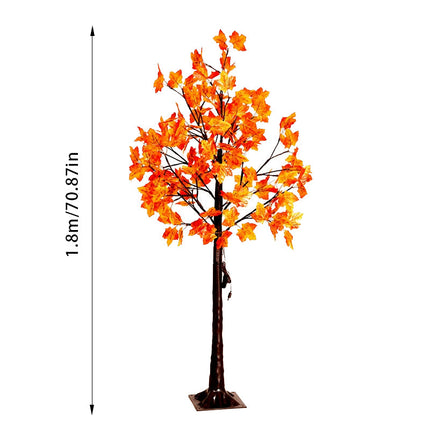 Lighted Maple Tree 5 ft, Fall Tree with 96 LED Warm White Lights for Home Decor – image 10