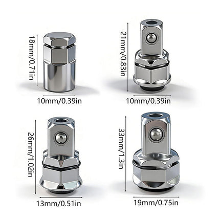 Socket Adapter Set, Chrome Vanadium Socket Wrench Adapter – image 11