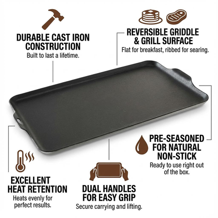 Baking Pans, Cast Iron Griddle