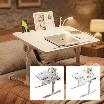 Lap Desk with Light and USB Fan, Adjustable Bed Desk for Laptop – image 9