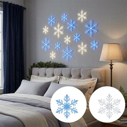Snowflake Lights, 3D LED Snowflake Wall Decoration with Remote – image 5