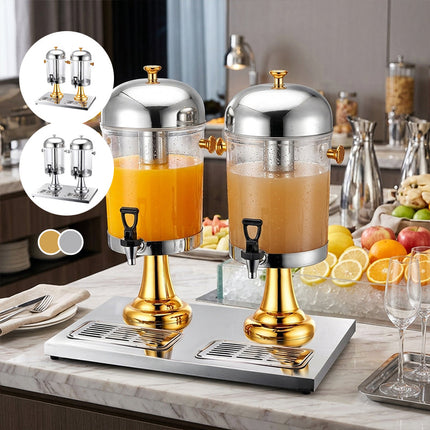 Party Drink Dispensers, Stainless Steel Beverage Dispenser with Ice Core and Drip Tray – image 10