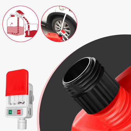 Portable Fuel Pump, Fuel Transfer Pump with Auto Shut Off and 3 Nozzles