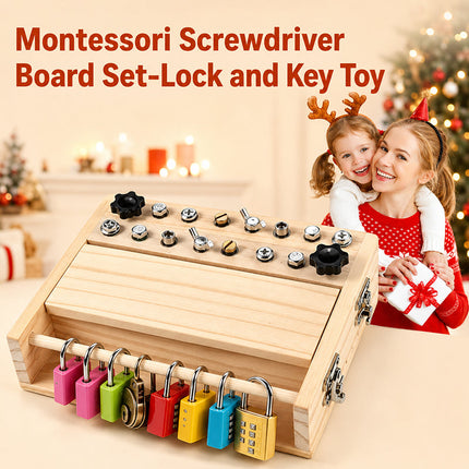 Wooden Busy Board with Multiple Screw Styles – image 10