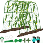 Garden Cucumber Trellis for Climbing Plants, Tomato Trellis for Raised Bed, Metal Plant Trellis with Garden Gloves