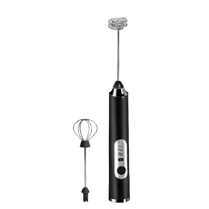 Handheld Milk Frother, Rechargeable Drink Mixer for Coffee, Electric Whisk with Egg Beater Head, Frother Wand for Latte