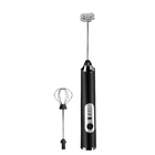 Handheld Milk Frother, Rechargeable Drink Mixer for Coffee, Electric Whisk with Egg Beater Head, Frother Wand for Latte