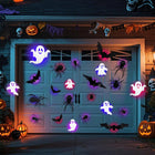 Outdoor Halloween Decor 104 Pcs, Halloween Spider Decorations with Light Up Bats, Indoor Halloween Decor with Wall Decor