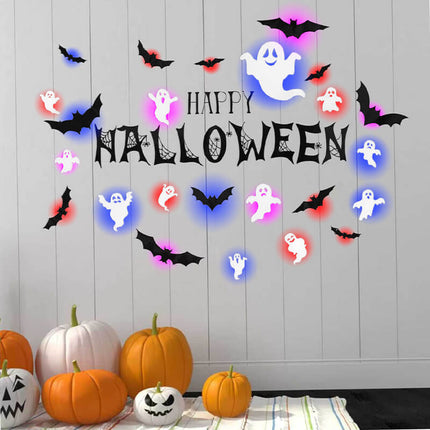 Outdoor Halloween Decor 104 Pcs, Halloween Spider Decorations with Light Up Bats – image 4