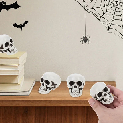 Halloween Decorations Skeleton Skulls Set of 10, Mini Skeleton Decor for Table