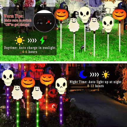 Outdoor Solar Lights for Halloween, 6 Pack