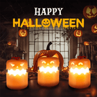 Jack O Lantern Halloween Lantern, Collapsible Pumpkin Lantern for Halloween Party Decor, Outdoor Halloween Light