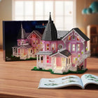 Halloween Building Block Set with Lights, 1349 Piece Light Up Building Blocks, Construction Toy, Halloween Decor