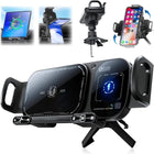 Car Phone Holder with Wireless Car Charger, Auto Clamping Suction Cup Phone Mount for Car Vent and Dashboard