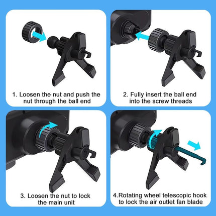 Car Phone Holder with Wireless Car Charger, Auto Clamping Suction Cup Phone Mount for Car Vent and Dashboard – image 10